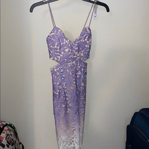 Hello Molly ombré purple mini dress